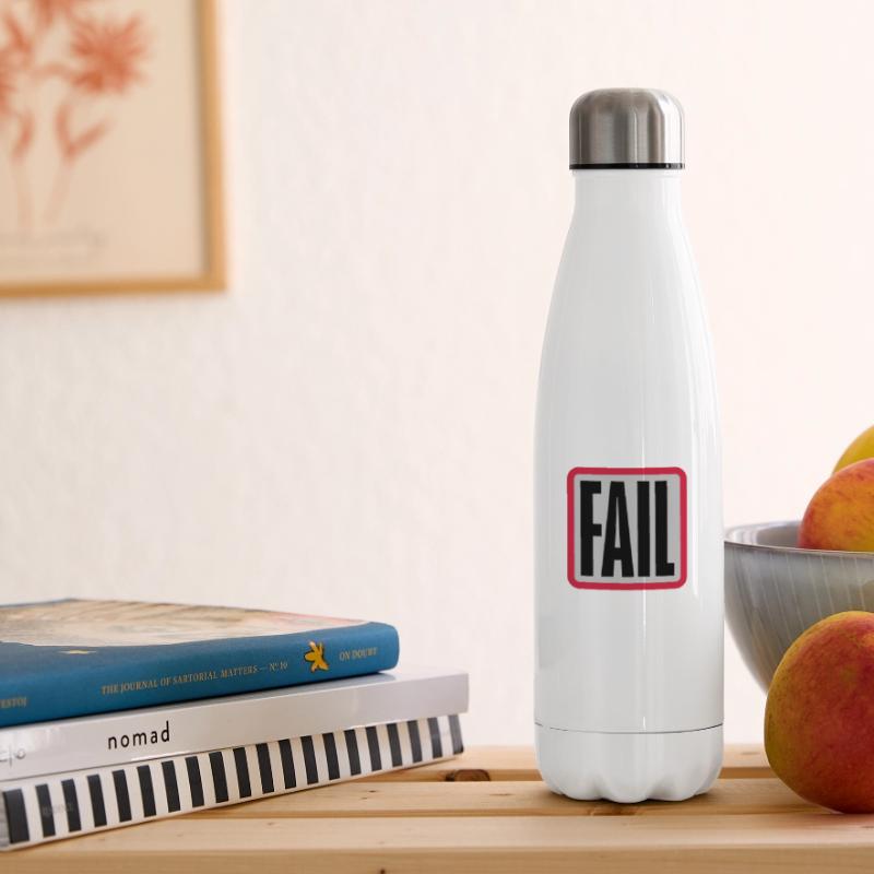 Button Fail Logo Insulated Water Bottle