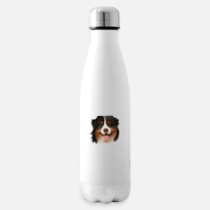 Berner Sennenhund - Isolierflasche - Weiß