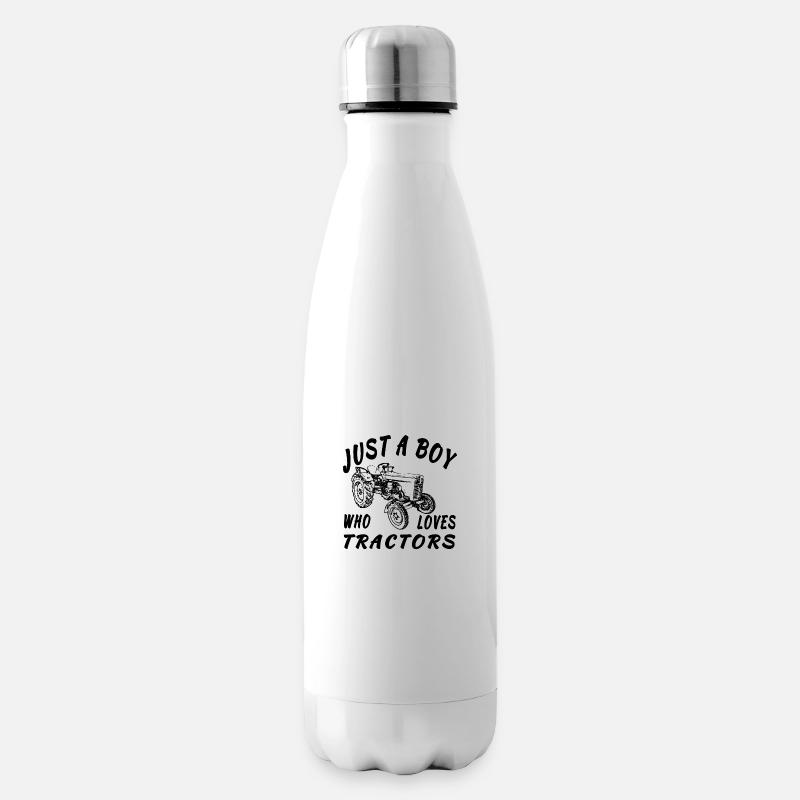 Traktor - Isolierflasche - Weiß