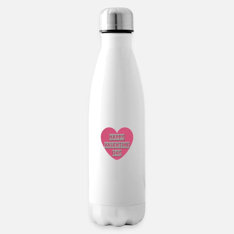 Happy valentine day - Isolierflasche - Weiß