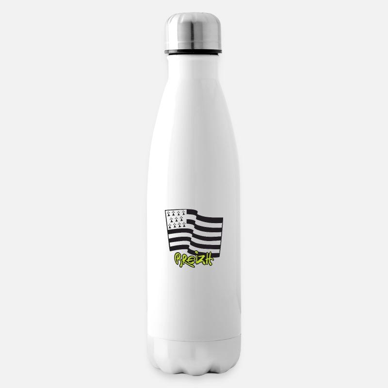 logo Vert - Bouteille isotherme - blanc