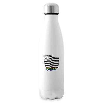 Logo LGBT - Bouteille isotherme - blanc - Droite