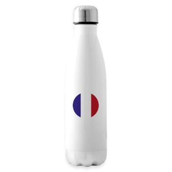 Französische Flagge - Isolierflasche - Weiß - Rechts