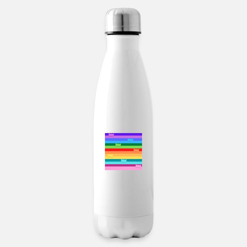 Rainbow cats - Isolierflasche - Weiß