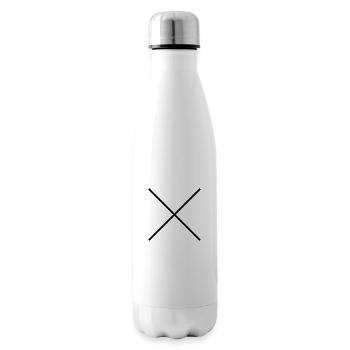X Kreuz - Vektor Schwarz - Isolierflasche - Weiß - Rechts