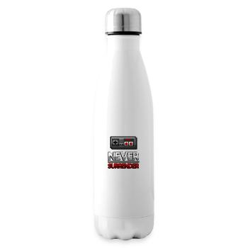 NEVER SURRENDER (Rot) + NES Controller - Gaming - Isolierflasche - Weiß - Rechts