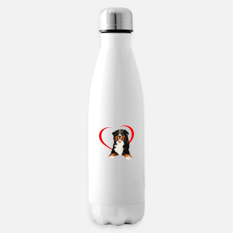 Berner Sennenhund - Isolierflasche - Weiß