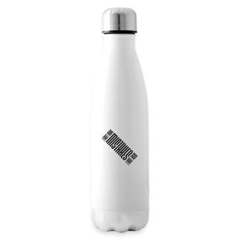 Date Mistakes Quote Logo - Insulated Water Bottle - white - Right