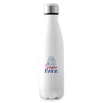Super Papy Bricoleur - Bouteille isotherme - blanc - Droite