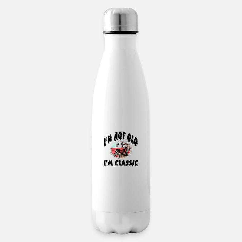 Tractor - Insulated Water Bottle - white