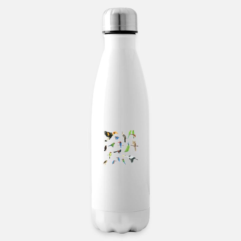 Oiseaux d’Asie - Bouteille isotherme - blanc