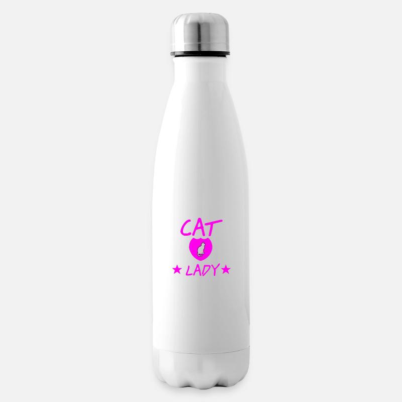 Chat - Bouteille isotherme - blanc