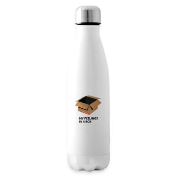 Mes sentiments dans une boîte cadeau de citation - Bouteille isotherme - blanc - Droite