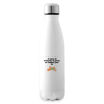Tee-shirt drague tomber pour toi - Bouteille isotherme - blanc - Droite