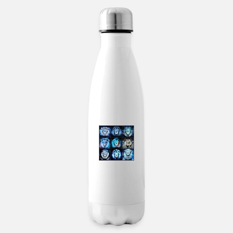BLAUE LION Collage - Isolierflasche - Weiß