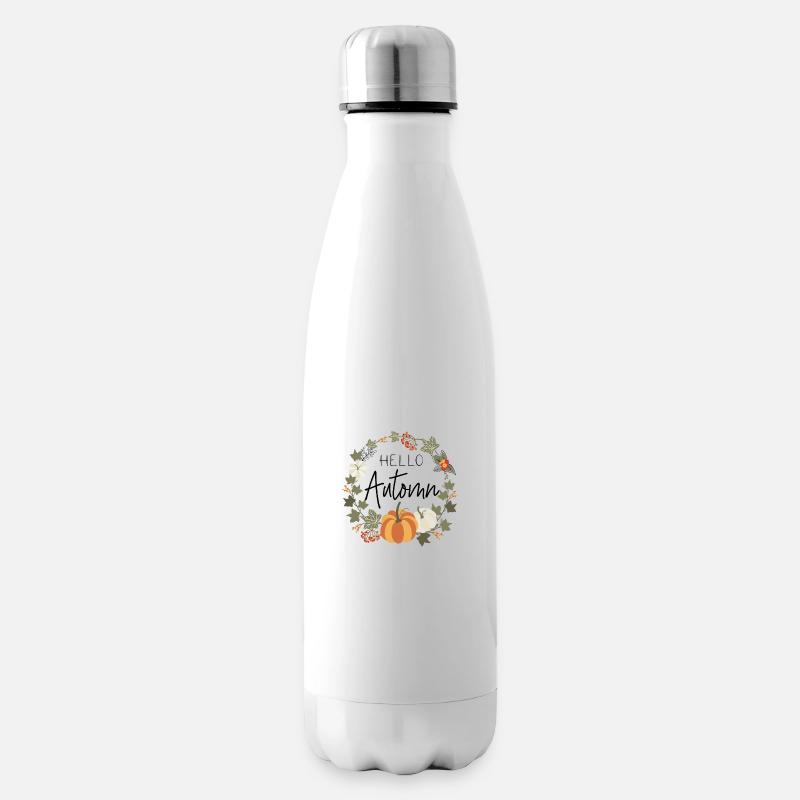 Hello automn - Insulated Water Bottle - white
