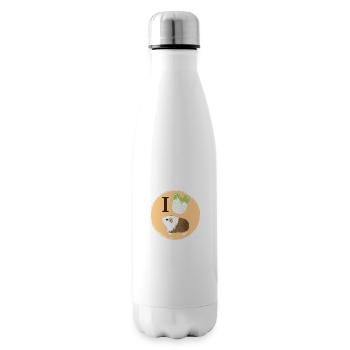 Design mit einem Glatthaar-Meerschweinchen 5 - Isolierflasche - Weiß - Rechts
