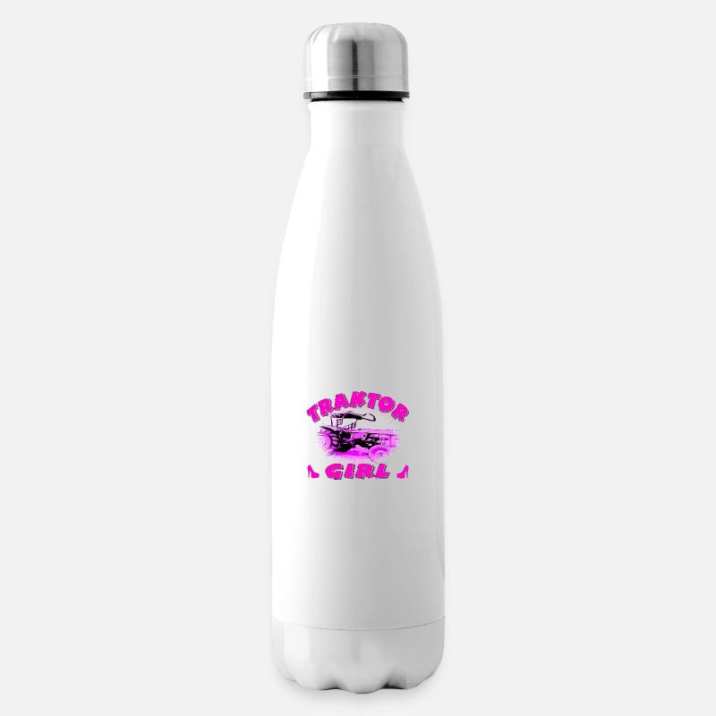Traktor - Isolierflasche - Weiß