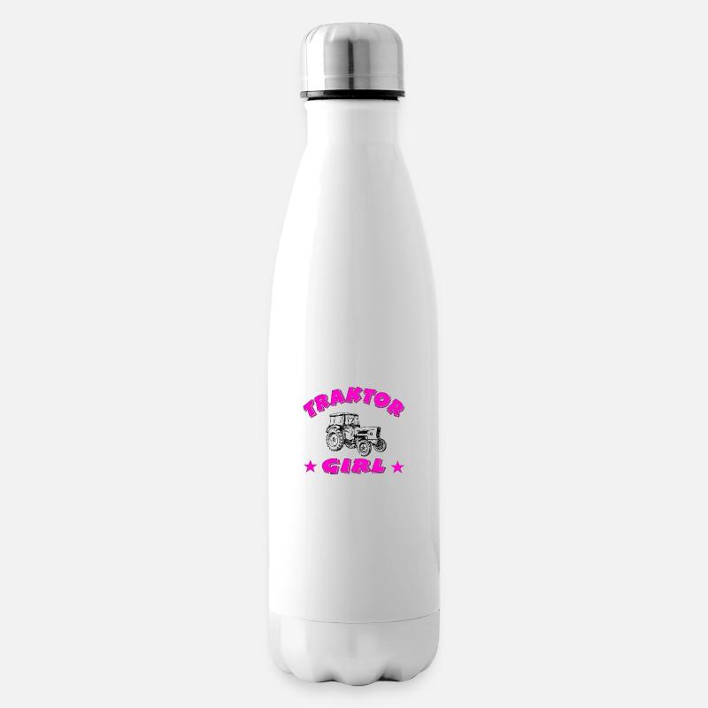 Traktor - Isolierflasche - Weiß