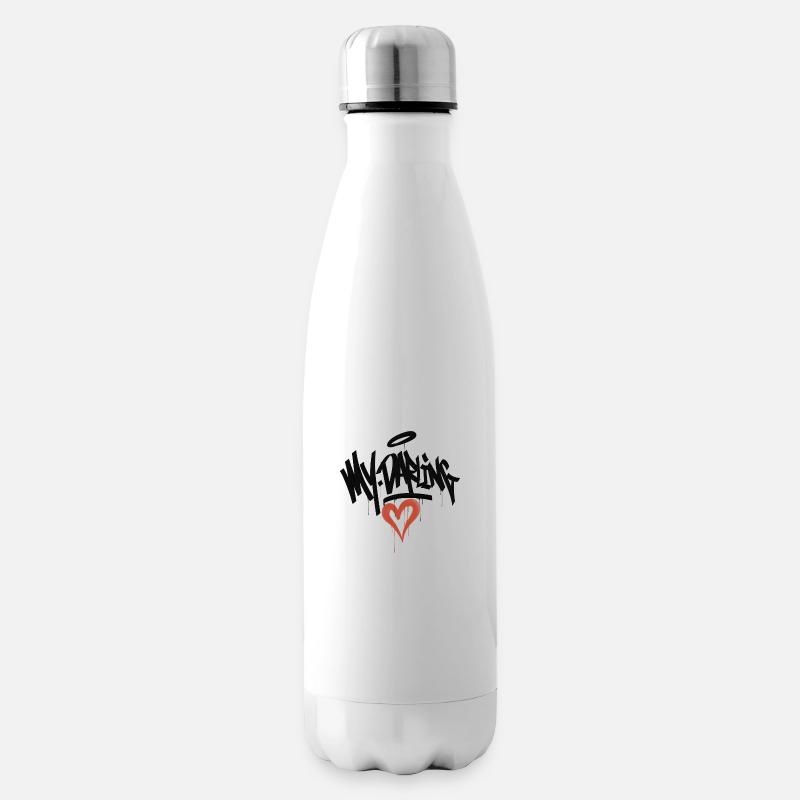 My Darling Graffiti - Insulated Water Bottle - white