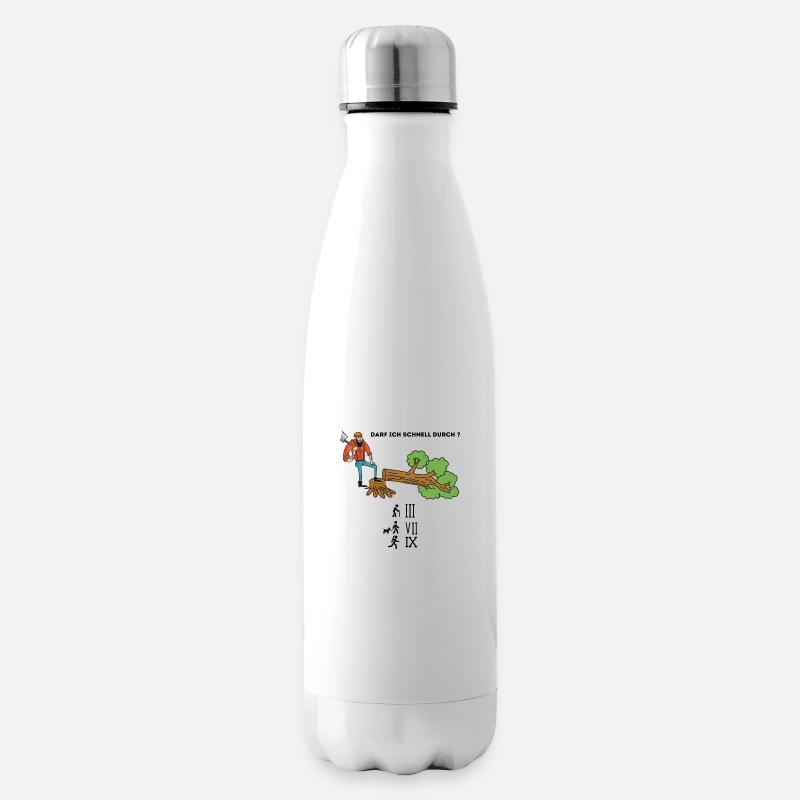 Darf ich schnell durch - Isolierflasche - Weiß