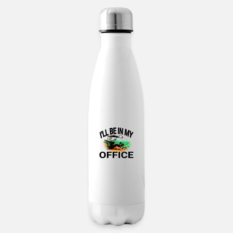 Traktor - Isolierflasche - Weiß