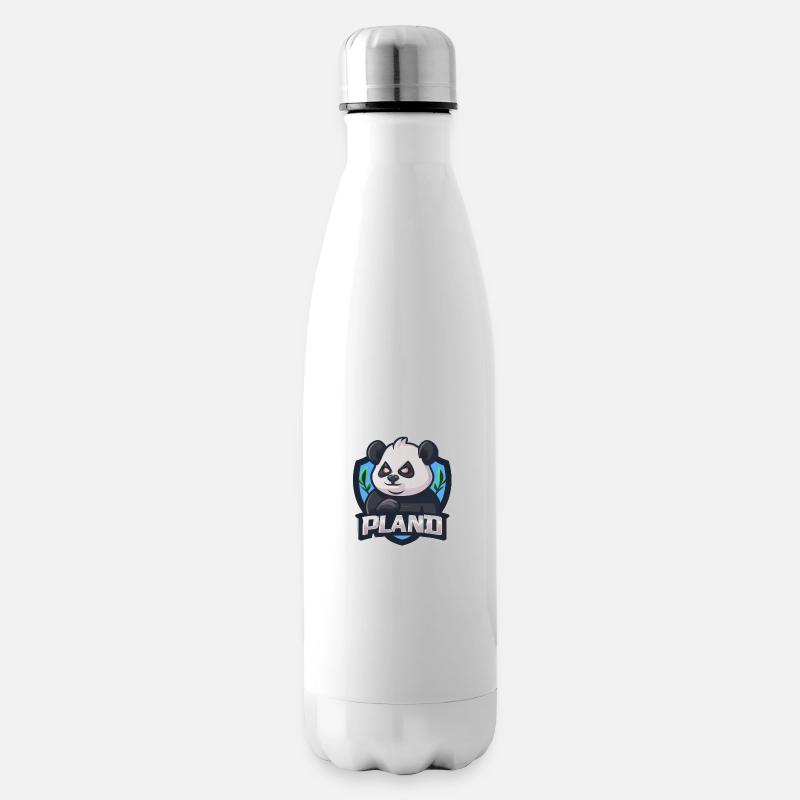 PLAND, der dunkle 🐼 Panda - Isolierflasche - Weiß