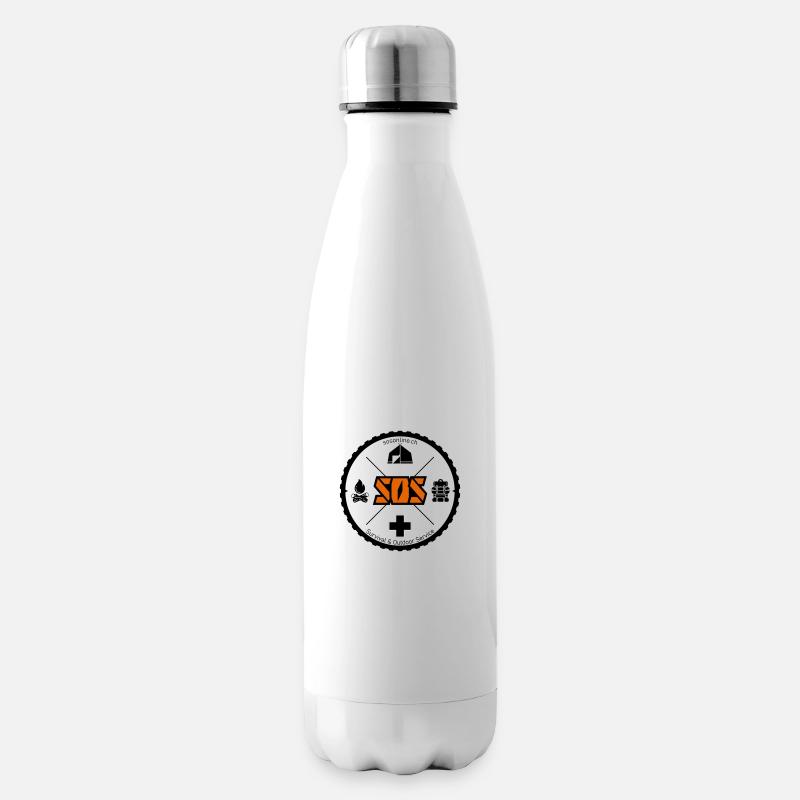 SOS Logo orange kein Hintergrund - Isolierflasche - Weiß
