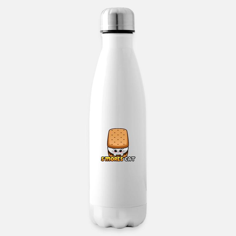 Smores Cat Katze S'mores Marshmallow Cookie Choco - Isolierflasche - Weiß