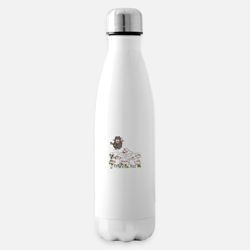 Mouton noir - Bouteille isotherme - blanc