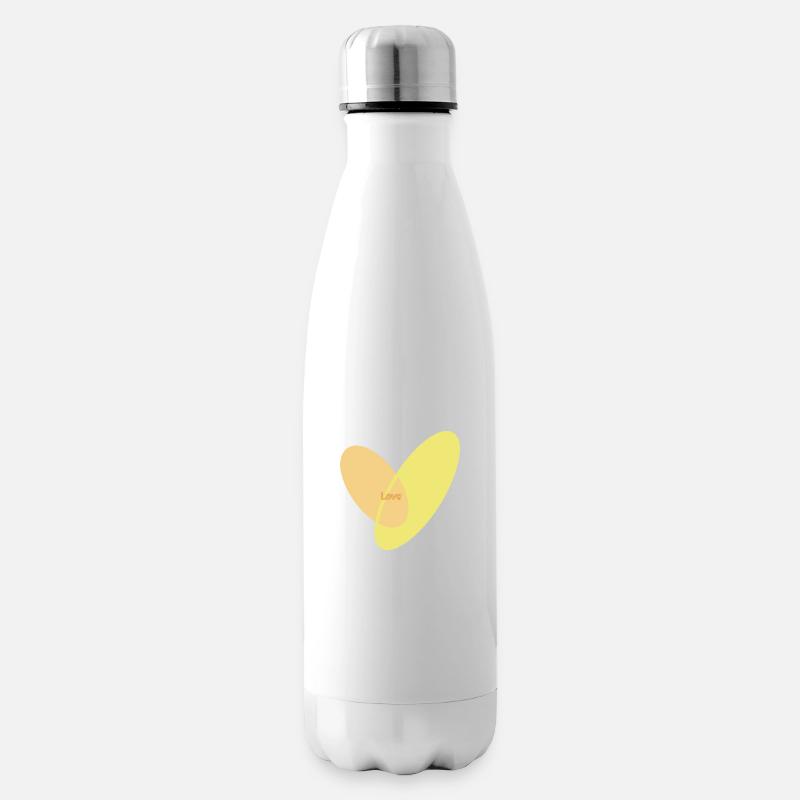Herzform - Isolierflasche - Weiß