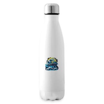 Fusion du bus et du puits - Bouteille isotherme - blanc - Droite