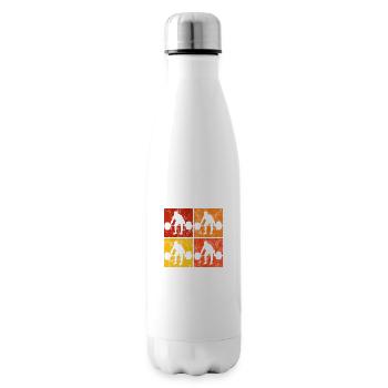 Musculation Bodybuilder GYM Fitnessstudio Retro - Bouteille isotherme - blanc - Droite