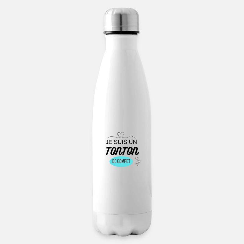 je suis un tonton de compet - Bouteille isotherme - blanc