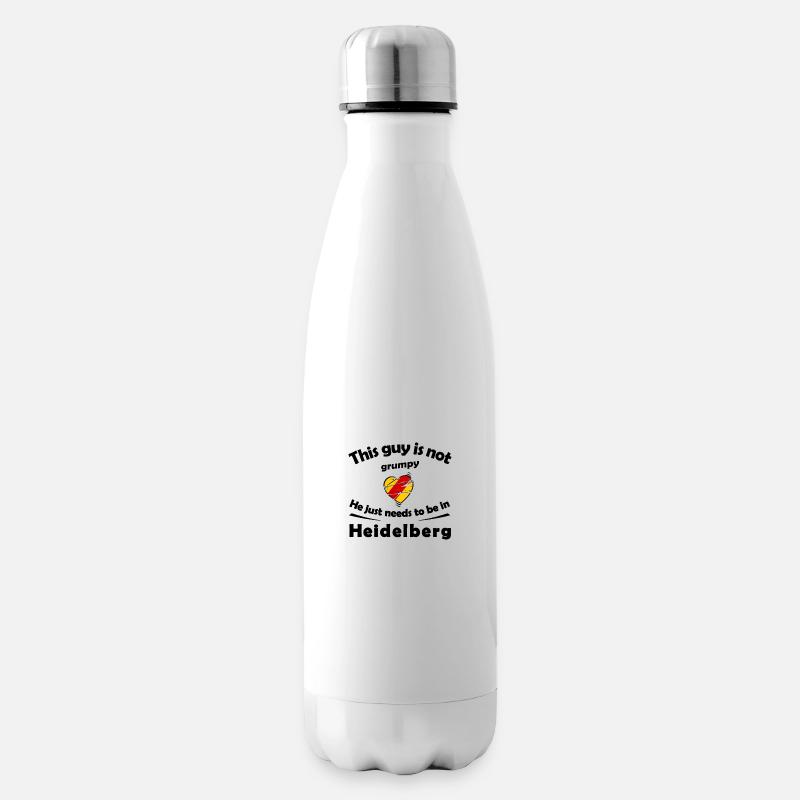 Das Herz in Heidelberg - Isolierflasche - Weiß