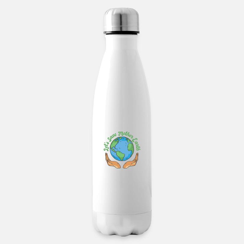 Mutter Erde retten Natur Klimawandel Umwelt - Isolierflasche - Weiß