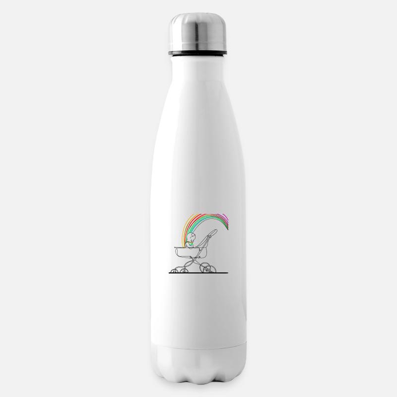 Poussette arc-en-ciel - Bouteille isotherme - blanc