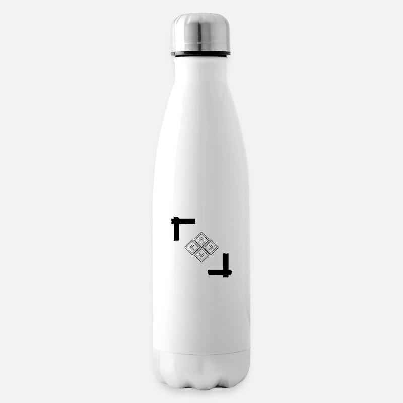 Modern und Schlicht - Isolierflasche - Weiß