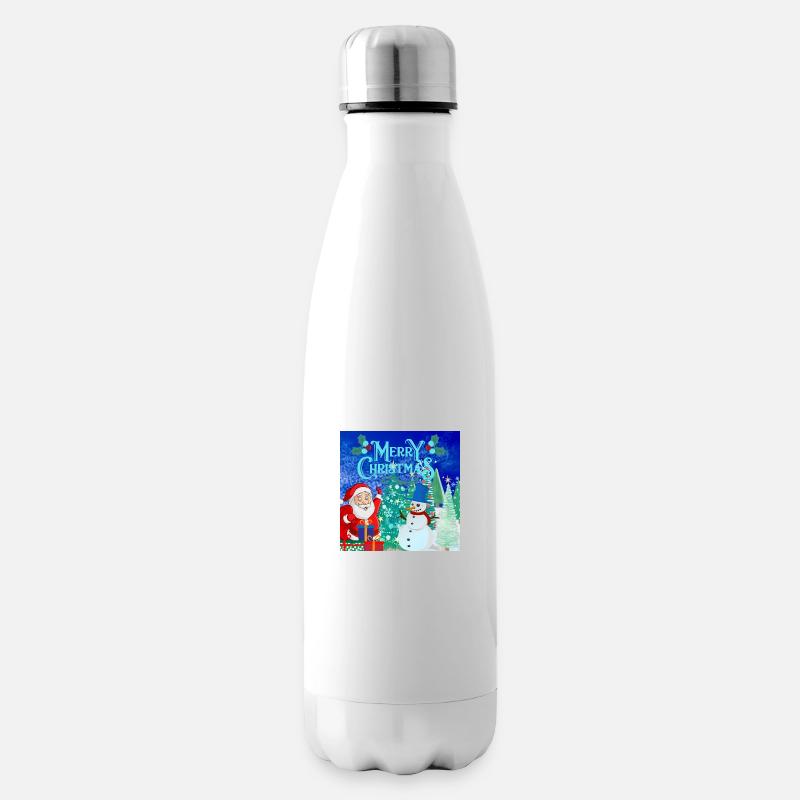 Joyeux Noël, Noël - Bouteille isotherme - blanc