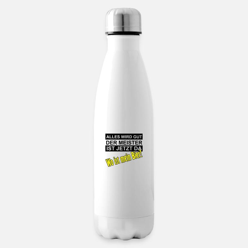 Alles wird gut der Meister ist jetzt da - Isolierflasche - Weiß