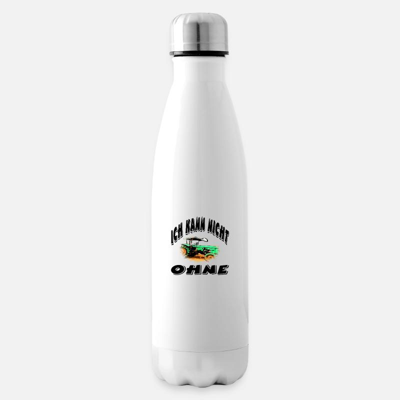 Traktor - Isolierflasche - Weiß