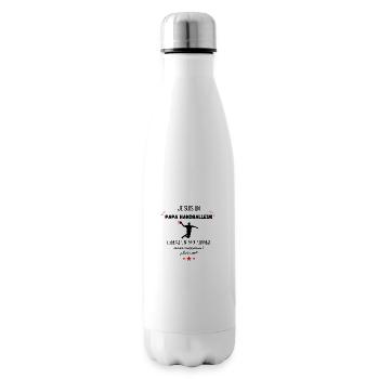 papa handballeur cool - Bouteille isotherme - blanc - Droite