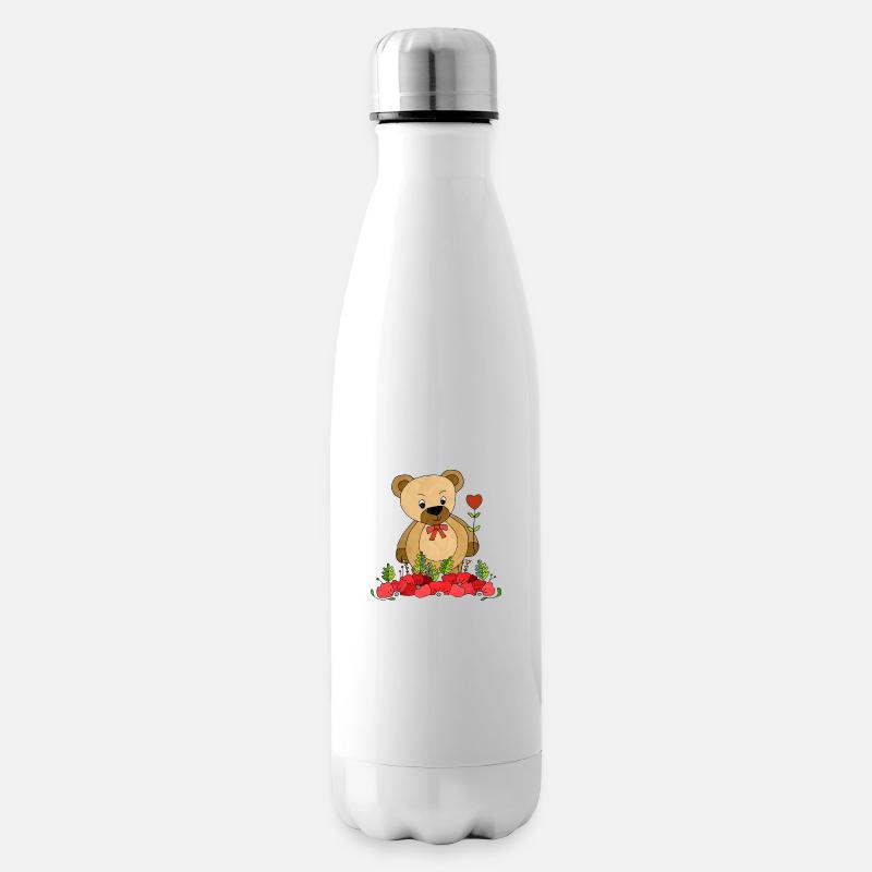 Teddybär - Isolierflasche - Weiß