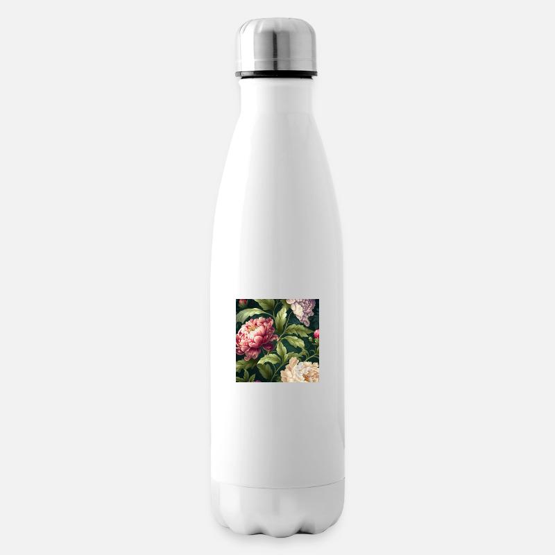 Design floral 13 - Bouteille isotherme - blanc