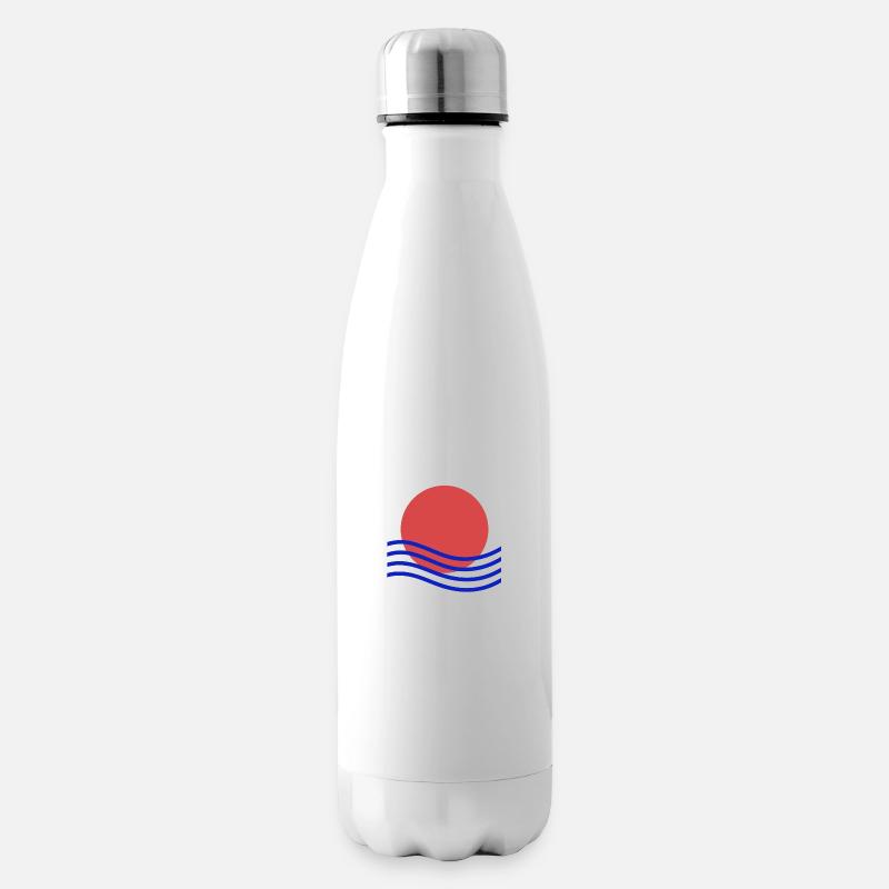 Abstract Sunset - Insulated Water Bottle - white