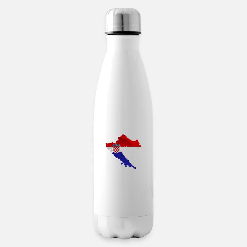 Drapeau croate en forme de pays - Bouteille isotherme - blanc