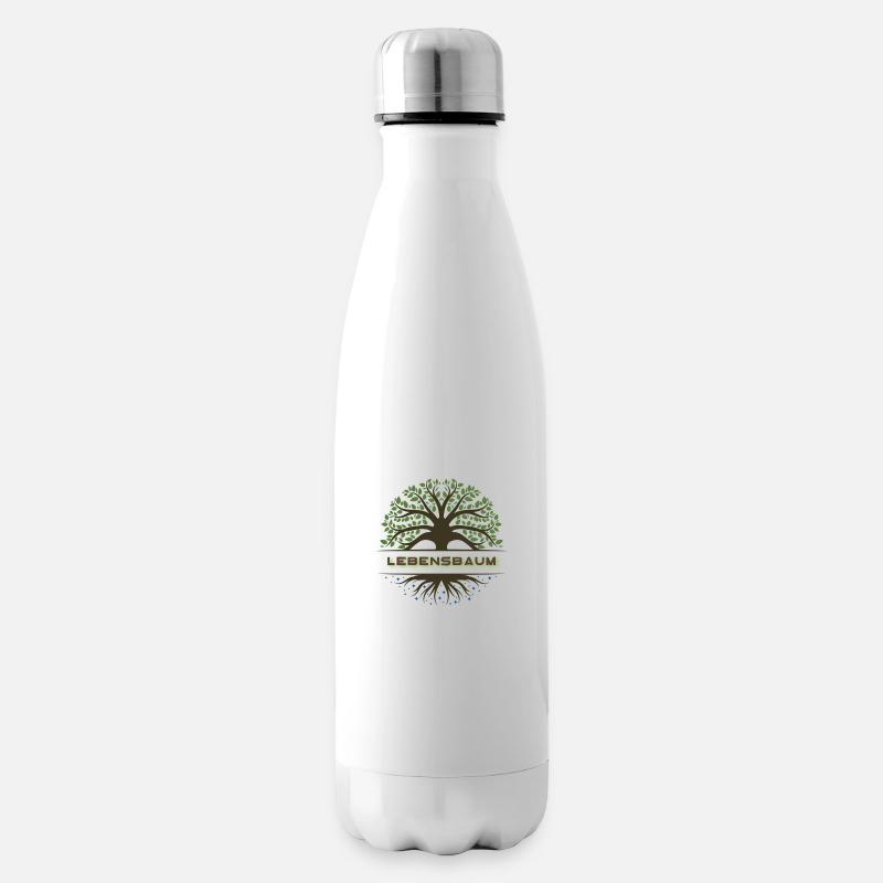 Lebensbaum - Isolierflasche - Weiß