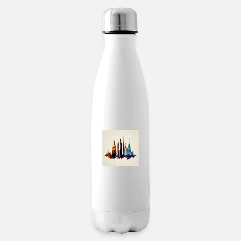 City Eiffel Tower Empire Stat - Isolierflasche - Weiß