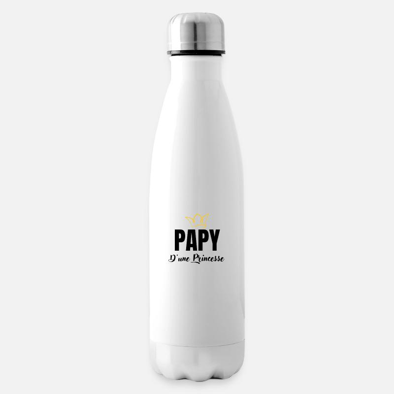 papy d'une princesse - Bouteille isotherme - blanc