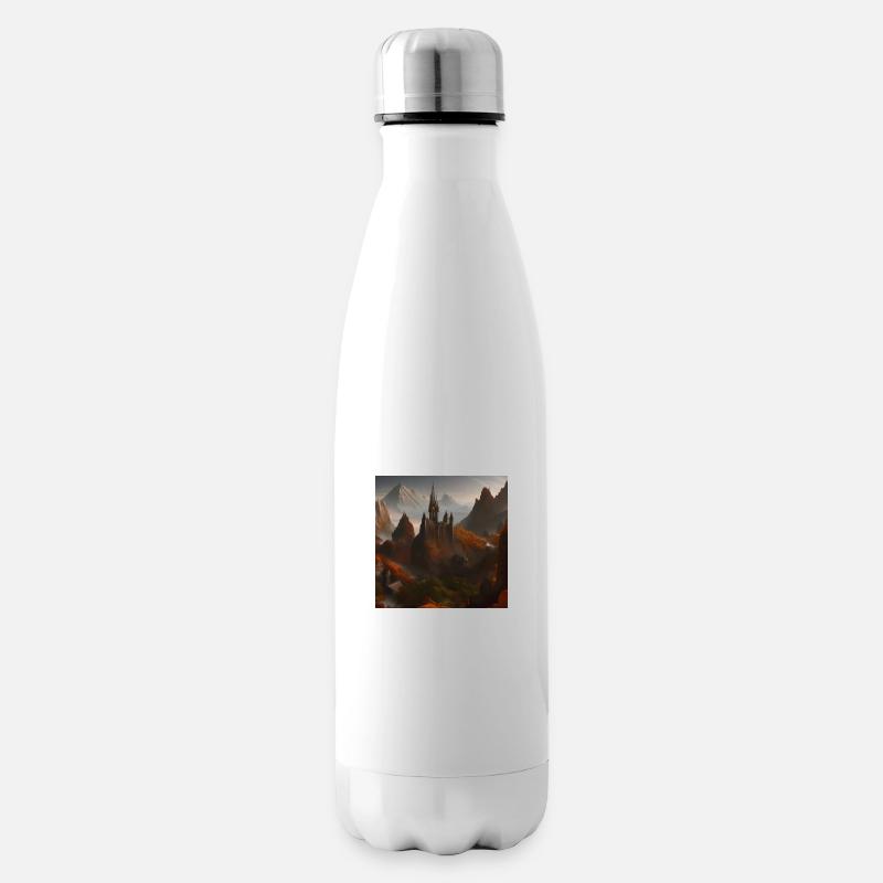 Schloss in den Bergen - Isolierflasche - Weiß